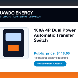 100A 4P Dual Power Automatic Transfer Switch