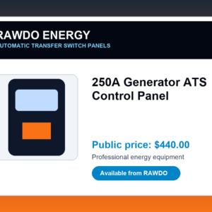 250A Generator ATS Control Panel