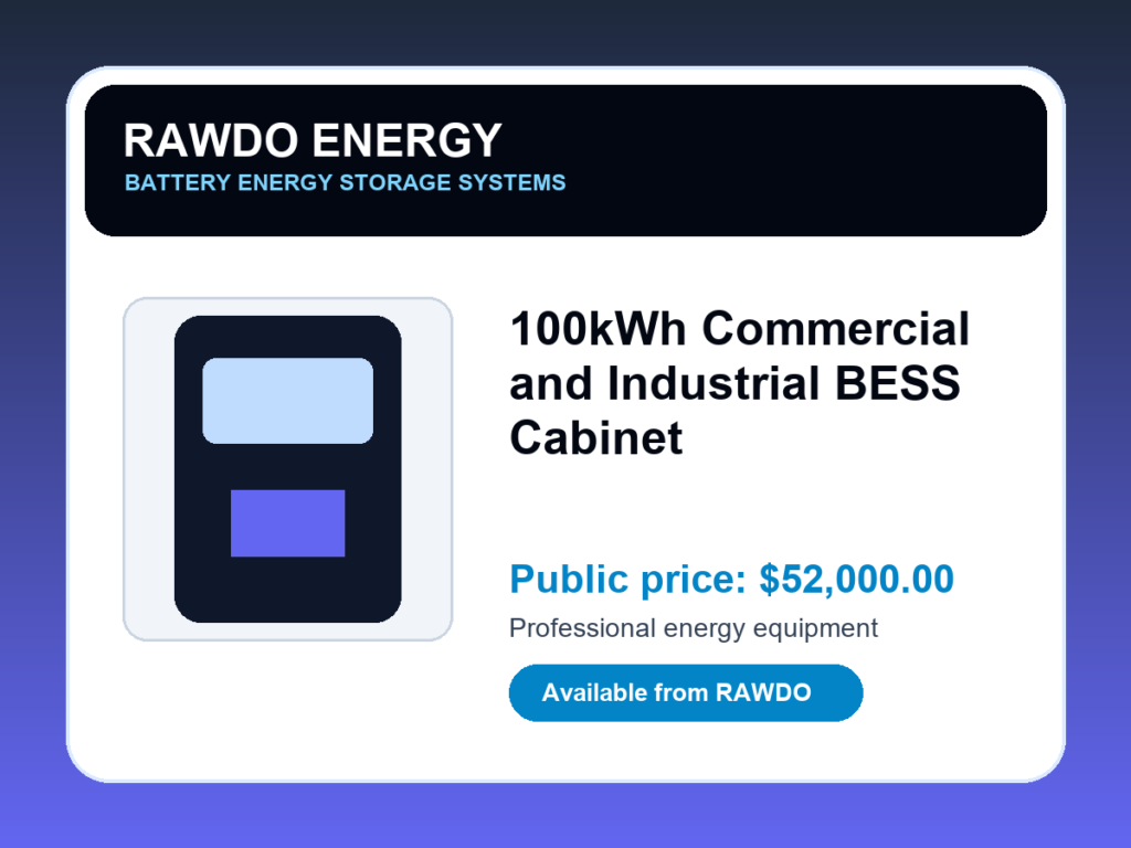 100kWh Commercial and Industrial BESS Cabinet