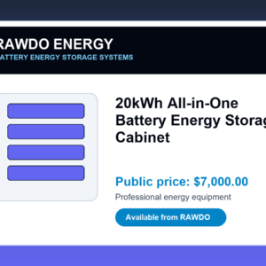 20kWh All-in-One Battery Energy Storage Cabinet