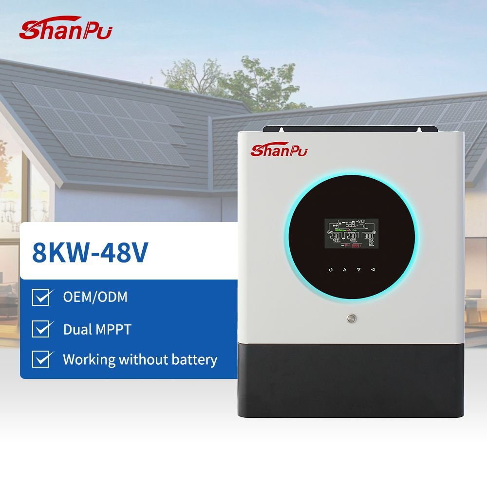 8kW Touchscreen MPPT Hybrid Solar Inverter