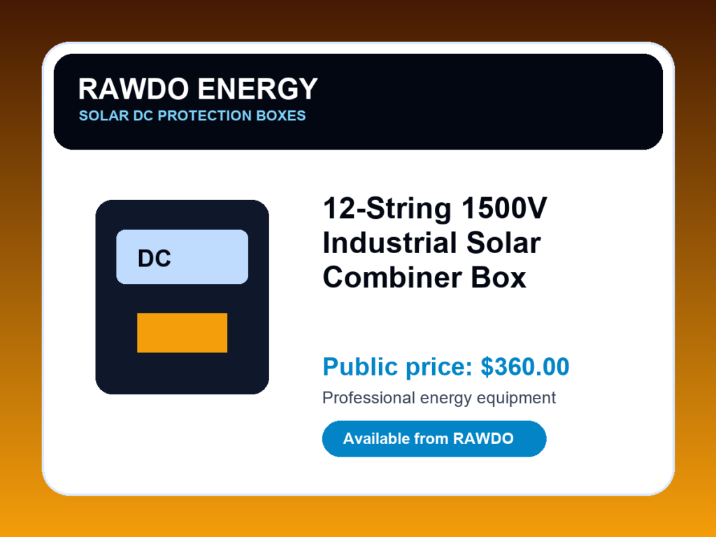 12-String 1500V Industrial Solar Combiner Box