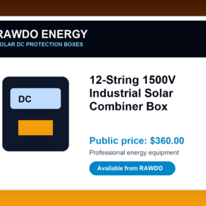 12-String 1500V Industrial Solar Combiner Box