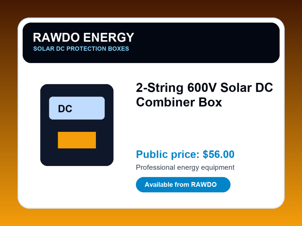 2-String 600V Solar DC Combiner Box