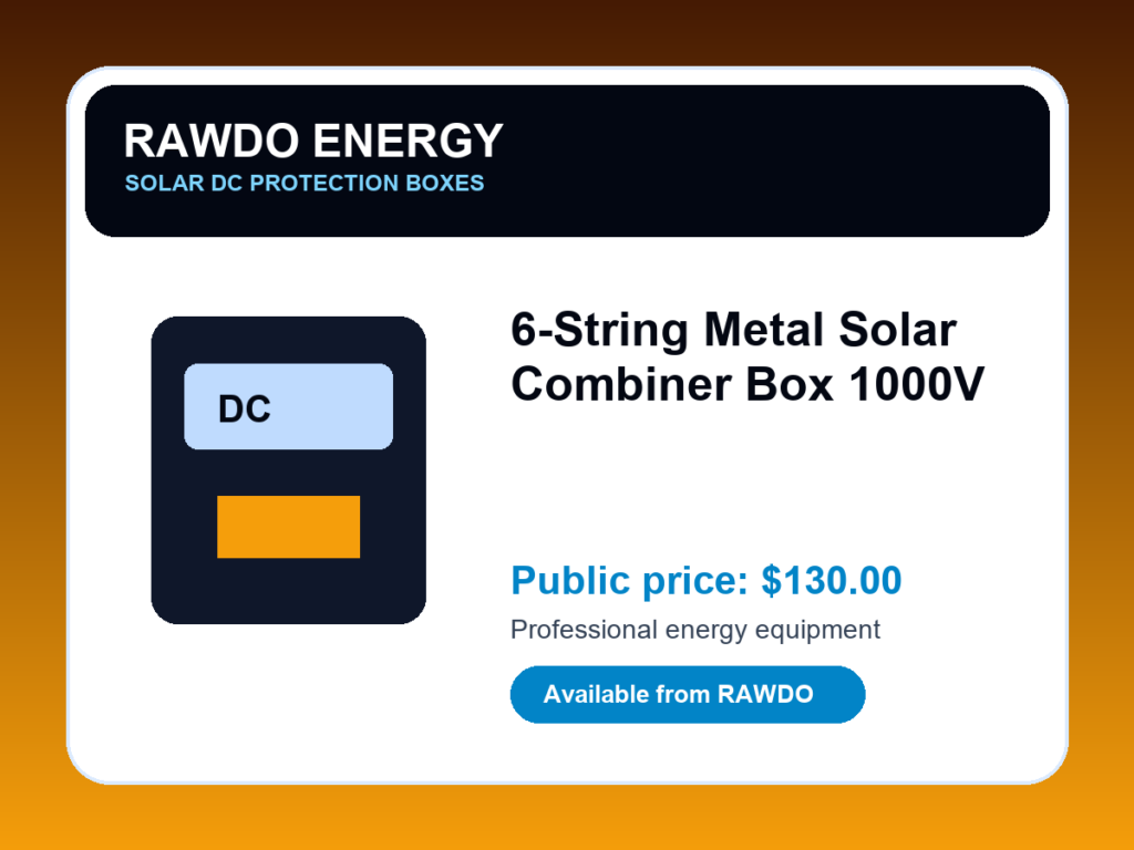6-String Metal Solar Combiner Box 1000V