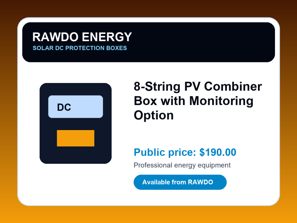 8-String PV Combiner Box with Monitoring Option