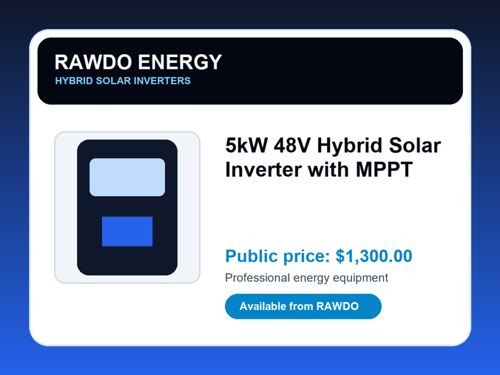 5kW 48V Hybrid Solar Inverter with MPPT