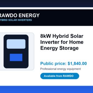8kW Hybrid Solar Inverter for Home Energy Storage