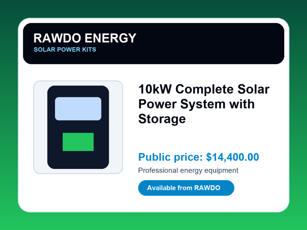 10kW Complete Solar Power System with Storage