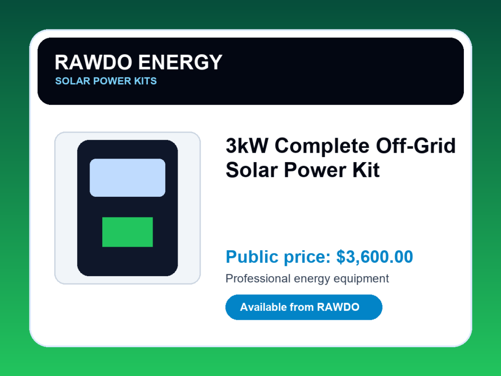 3kW Complete Off-Grid Solar Power Kit