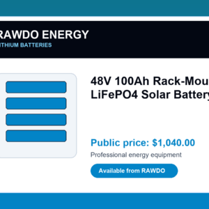 48V 100Ah Rack-Mount LiFePO4 Solar Battery