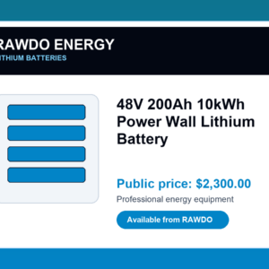 48V 200Ah 10kWh Power Wall Lithium Battery