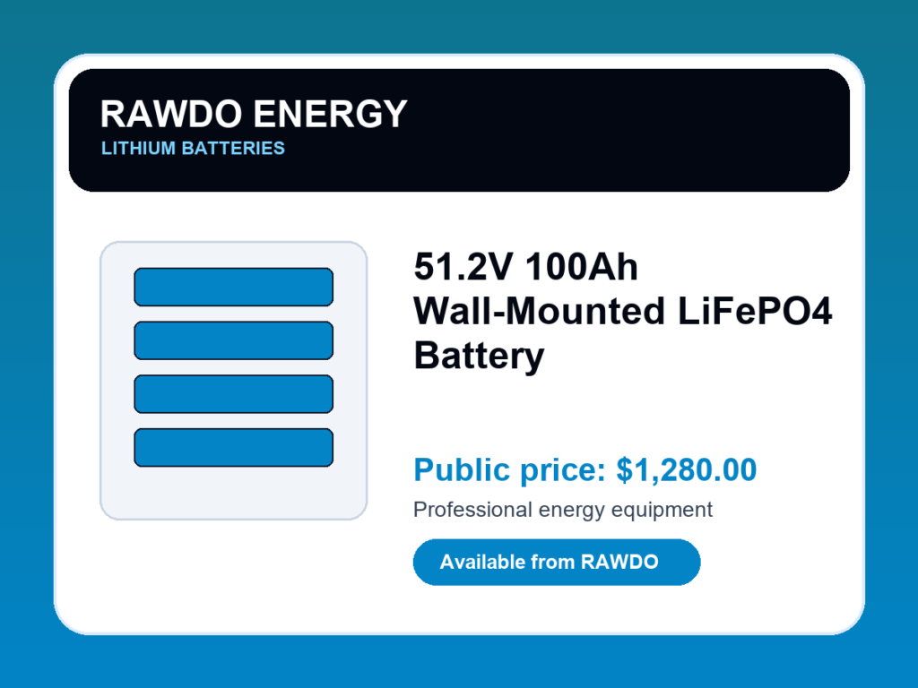 51.2V 100Ah Wall-Mounted LiFePO4 Battery