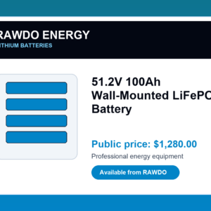 51.2V 100Ah Wall-Mounted LiFePO4 Battery