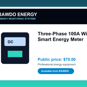 Three-Phase 100A WiFi Smart Energy Meter