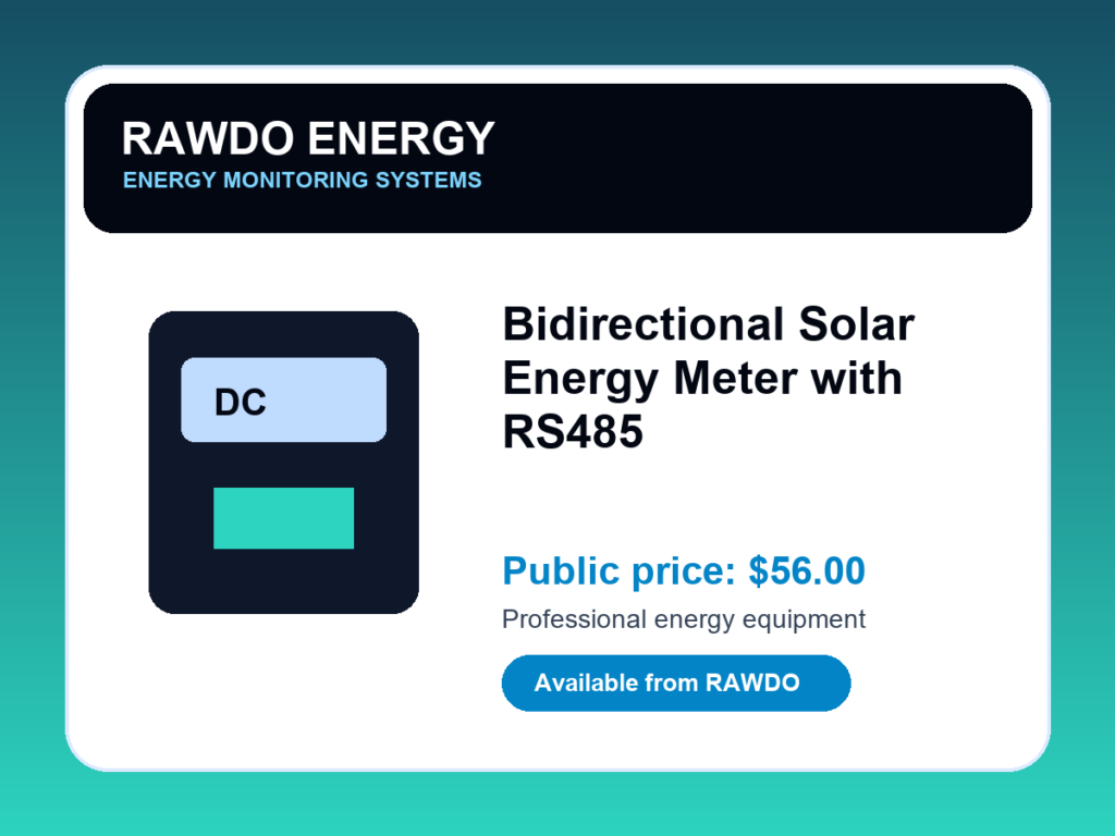 Bidirectional Solar Energy Meter with RS485