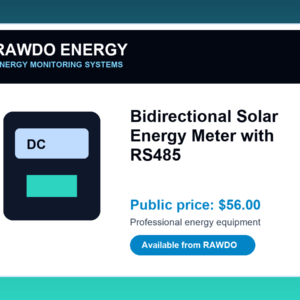 Bidirectional Solar Energy Meter with RS485