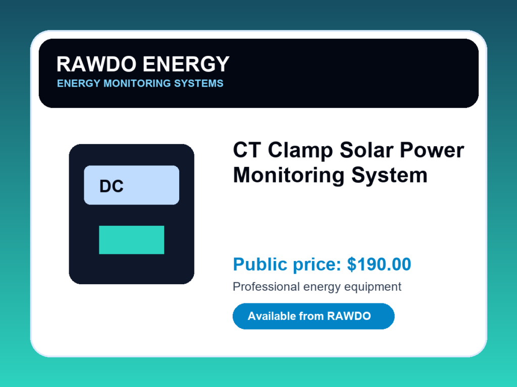 CT Clamp Solar Power Monitoring System