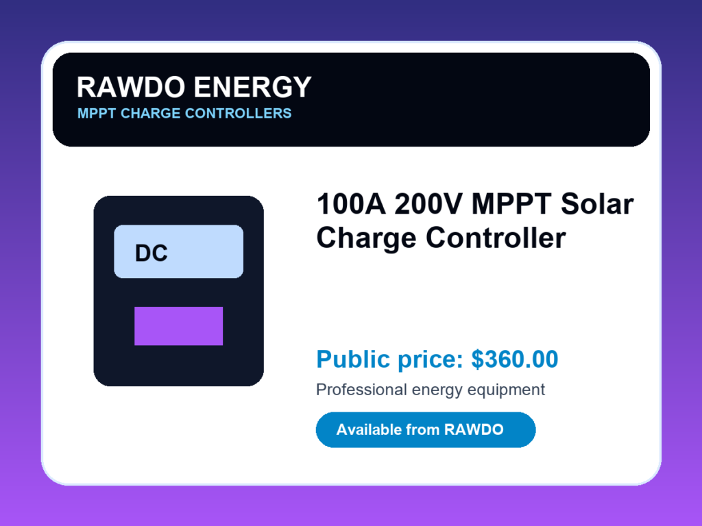 100A 200V MPPT Solar Charge Controller