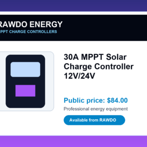 30A MPPT Solar Charge Controller 12V/24V