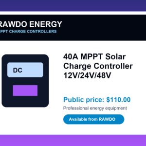 40A MPPT Solar Charge Controller 12V/24V/48V