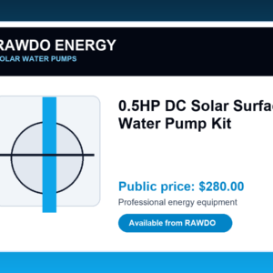 0.5HP DC Solar Surface Water Pump Kit