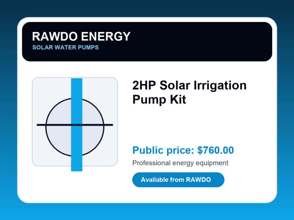 2HP Solar Irrigation Pump Kit