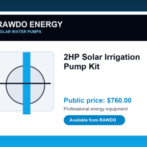 2HP Solar Irrigation Pump Kit