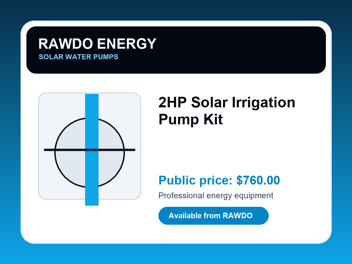 2HP Solar Irrigation Pump Kit