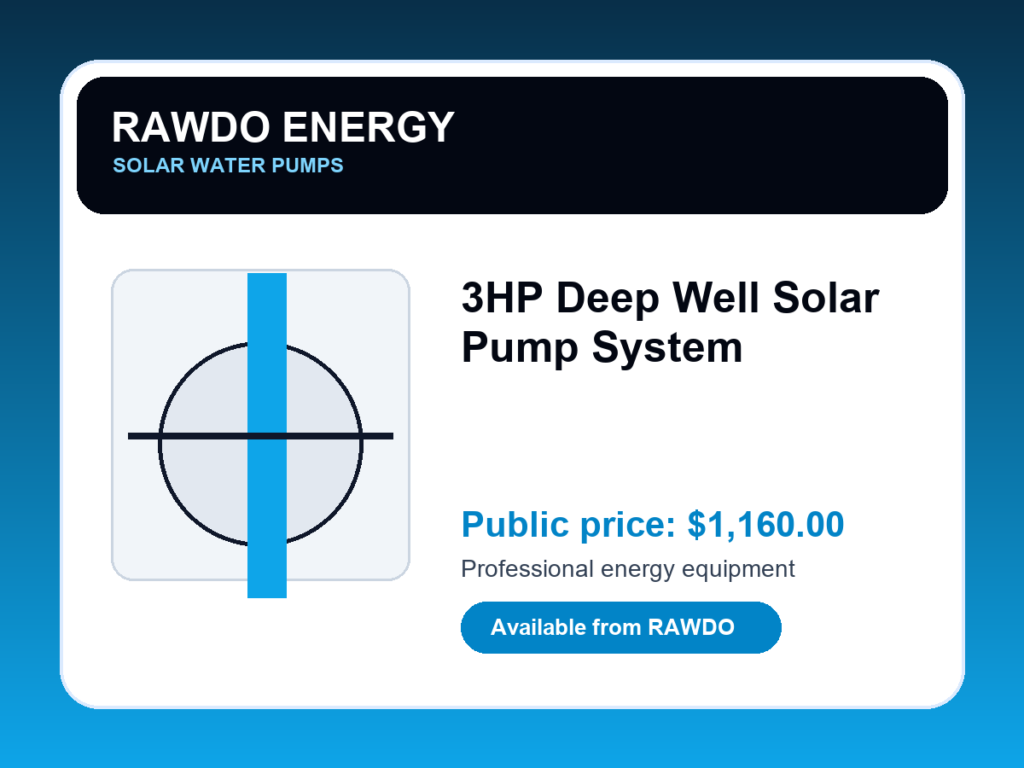 3HP Deep Well Solar Pump System