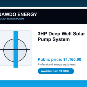 3HP Deep Well Solar Pump System