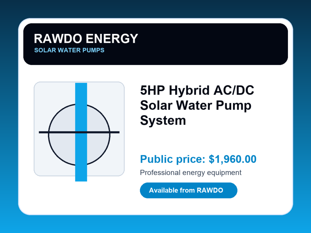 5HP Hybrid AC/DC Solar Water Pump System