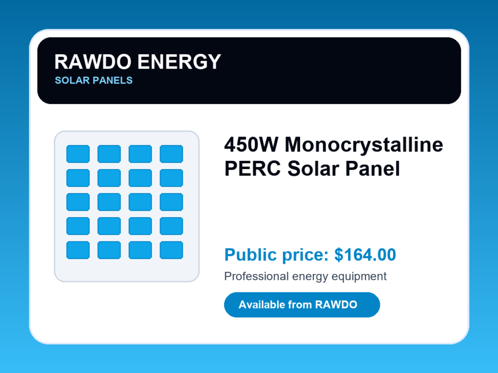 450W Monocrystalline PERC Solar Panel