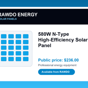 580W N-Type High-Efficiency Solar Panel